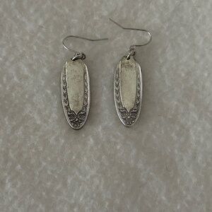 Silver plate silverware earrings Oneida Bridal Wreath 1915